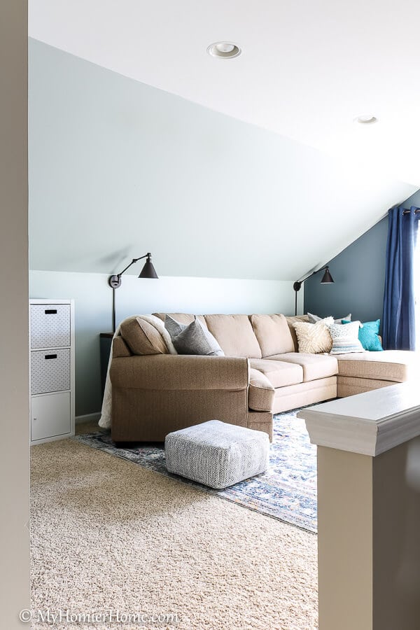Bonus Room Makeover Final Reveal-11 The One Room Challenge has come to an end! If you are looking for fun adult and kid friendly inspiration, check out my bonus room makeover final reveal!