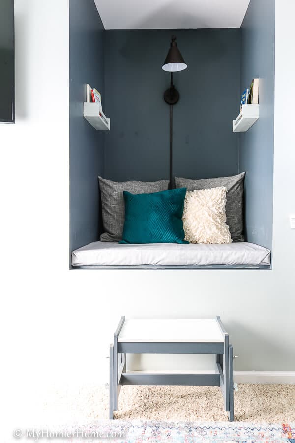 Bonus Room Makeover Final Reveal-9 The One Room Challenge has come to an end! If you are looking for fun adult and kid friendly inspiration, check out my bonus room makeover final reveal!