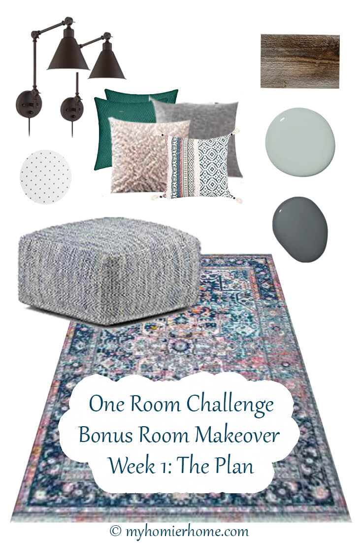 Bonus Room Makeover ORC - The Plan-1 For Fall 2019's One Room Challenge, I'm completing our four-years-ignored bonus room! Currently this room is very lack luster, but check out my plans to make it into an all-ages fun and playful space.