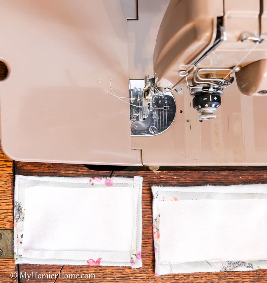 DIY Door Muff-15 Sew each fabric to its felt to create your DIY door muff.