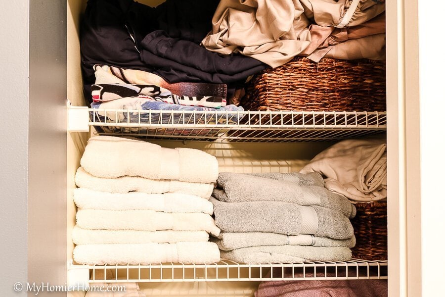 Things falling on you when you open your linen closet? Wondering what this stuff even is? Take back your closet by following my tips to get organized!