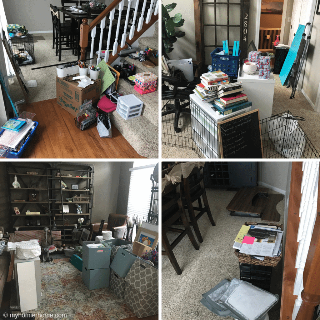 Oh the horror! My attempt at decluttering made more of a mess than I had anticipated! The time is now to fix this once and for all!! Big reveal coming soon :)