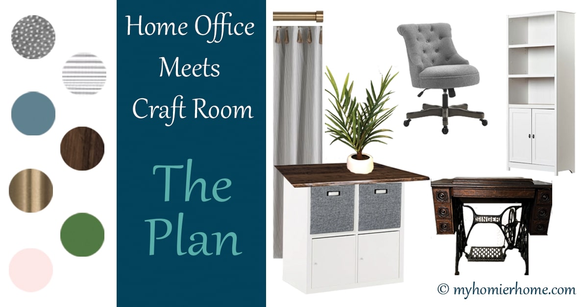 It’s time for the Spring One Room Challenge! I’m tackling the Home Office Meets Craft Room project in my home. Check out my plan and before photos!