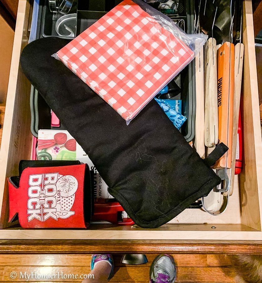 How to Organize Kitchen Cabinets-28 How to organize your kitchen cabinets using clear and simple strategies to tackle kitchen cabinet dysfunction without losing your mind. The infamous junk drawer now turned coffee and tea station!