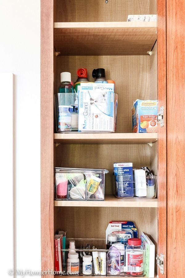 How to Organize Kitchen Cabinets-4 How to organize your kitchen cabinets using clear and simple strategies to tackle kitchen cabinet dysfunction without losing your mind - Medicine Cabinet after