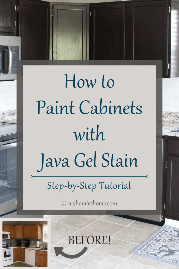 How to Paint Cabinets with Java Gel Stain.