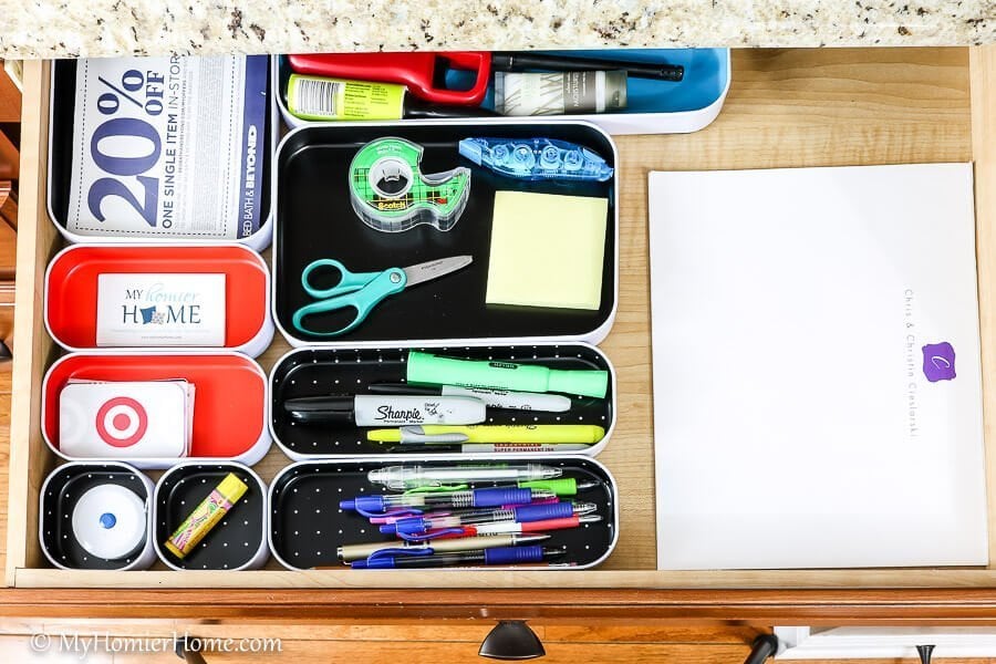 Kitchen Desk Organization-8 Working with a messy kitchen desk? These tips for kitchen desk organization will get from clutter to chaos-free organization for the quick win!