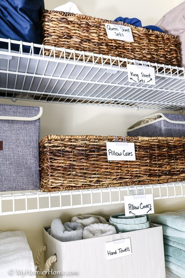Linen Closet Organization-15 Things falling on you when you open your linen closet? Wondering what this stuff even is? Take back your closet by following my tips to get organized!