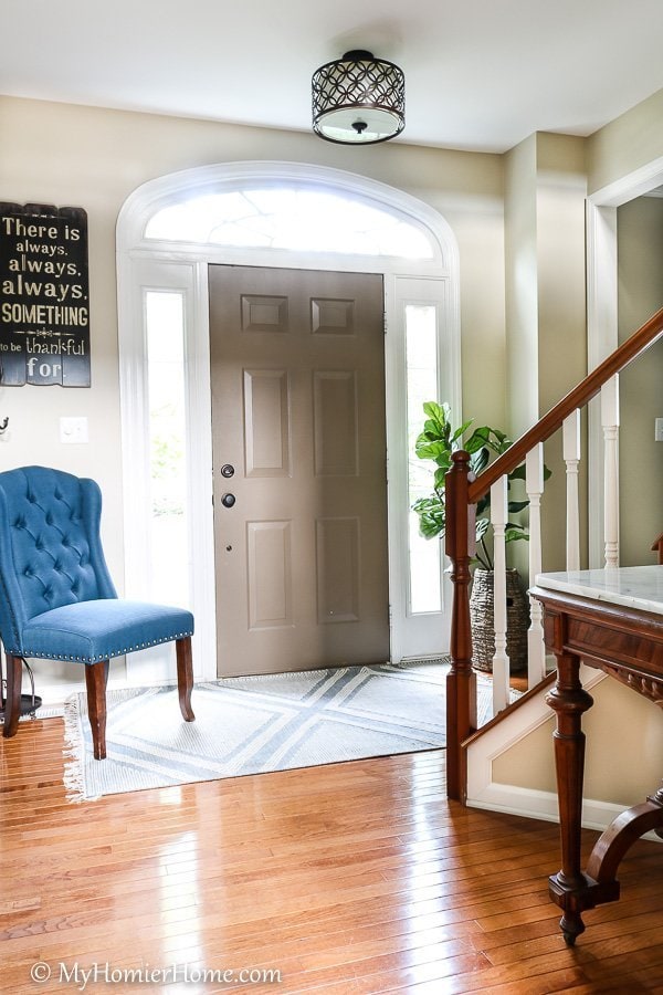 Modern Vintage Front Entry Before and After-5 Check out the transformation of our front entryway into a modern vintage beauty - After Photo
