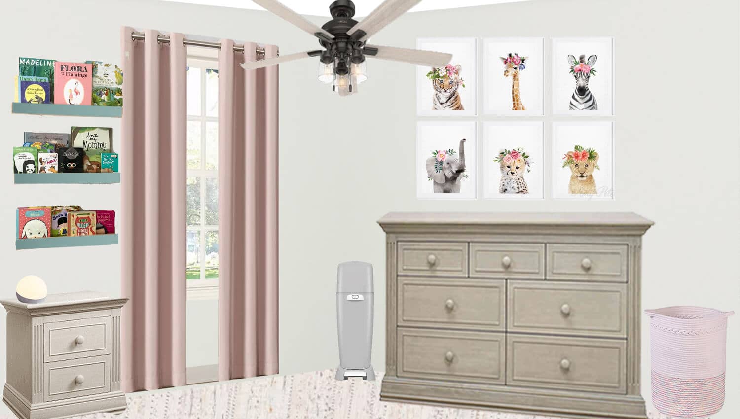 Girl Nursery Mood Board View 2 I have completed our baby girl's nursery mood board to share with you today along with the before photos. I can't wait to share the finished product with you in the next month. Come see what I have planned!