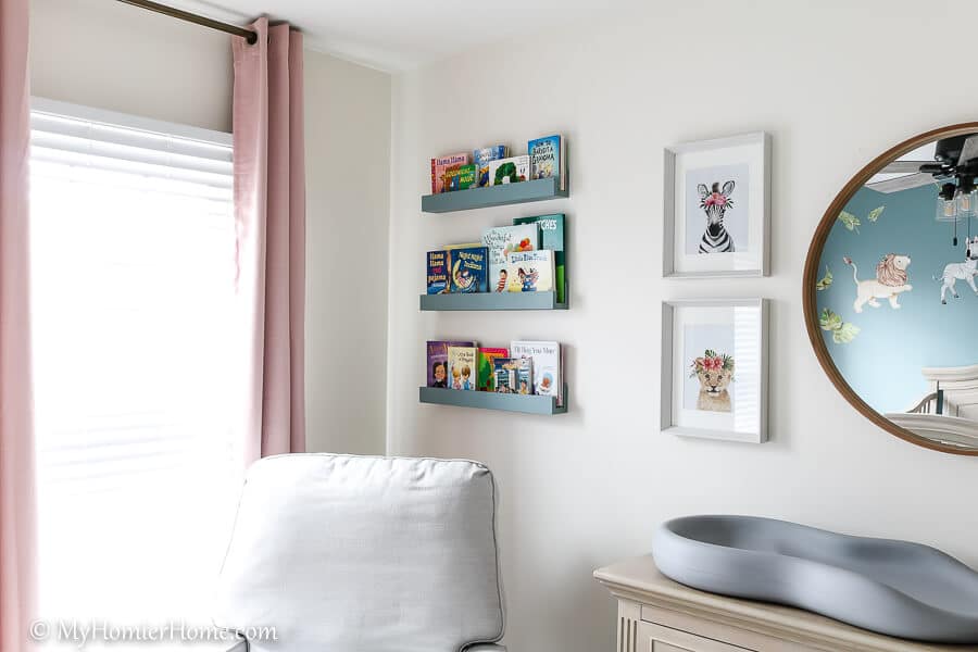Nursery Reveal - After-10 Looking for nursery inspiration? Check out our serene, safari-themed baby girl nursery reveal! The colors are relaxing & inviting!