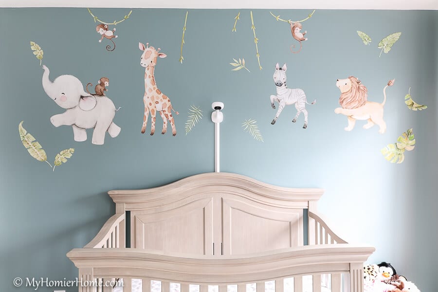 Nursery Reveal - After-12 Looking for nursery inspiration? Check out our serene, safari-themed baby girl nursery reveal! The colors are relaxing & inviting!