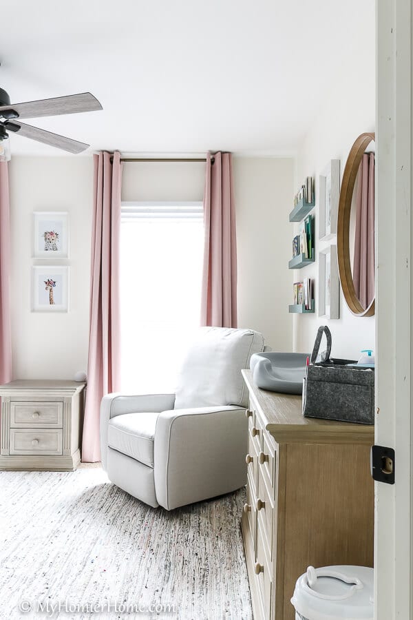 Nursery Reveal - After-18 Looking for nursery inspiration? Check out our serene, safari-themed baby girl nursery reveal! The colors are relaxing & inviting!