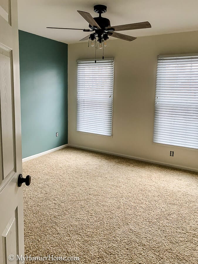 Nursery Reveal - After Painting-3 Looking for nursery inspiration? Check out our serene, safari-themed baby girl nursery reveal! The colors are relaxing & inviting!