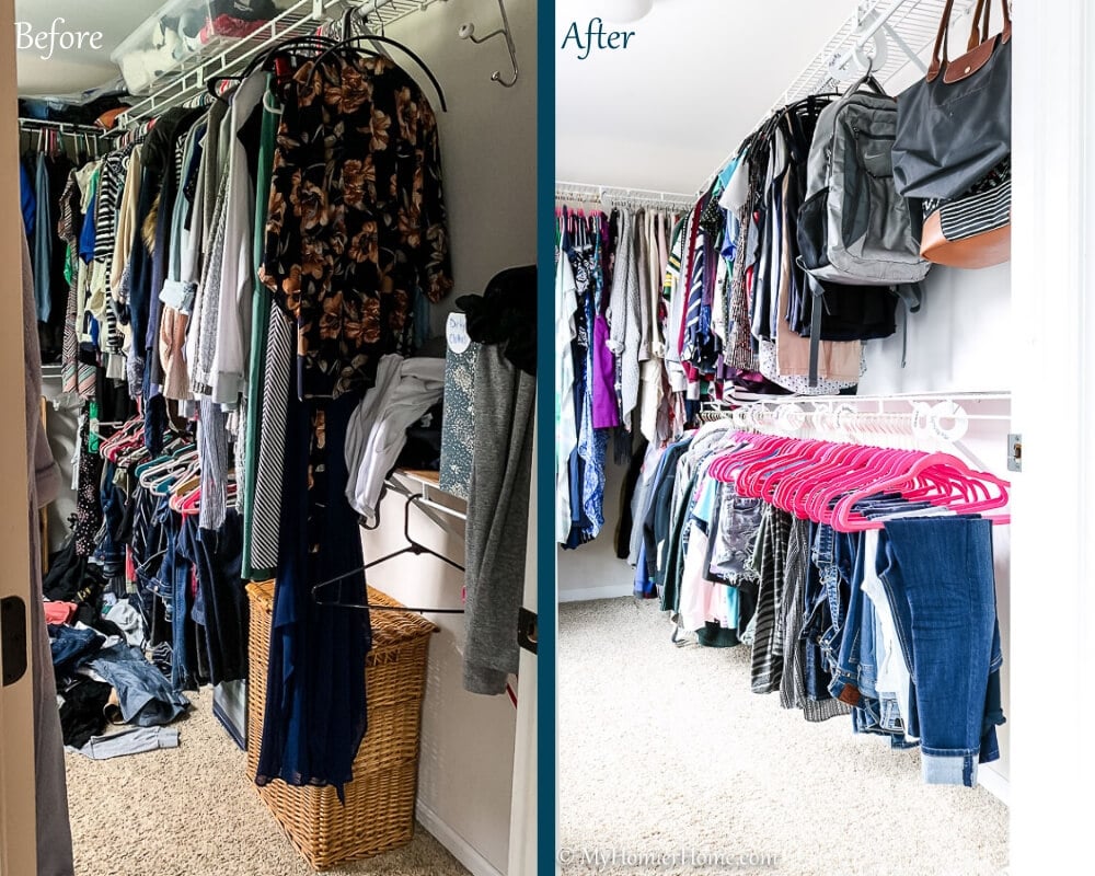 Organize Master Closet - Before & After 1 Organize Master Closet - Before & After 2