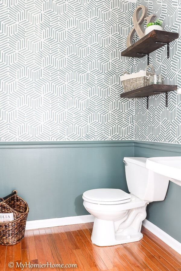 Small Bathroom Makeover FINAL REVEAL-3 Check out how I transformed my 90s small bathroom into a modern masterpiece all for around $100!