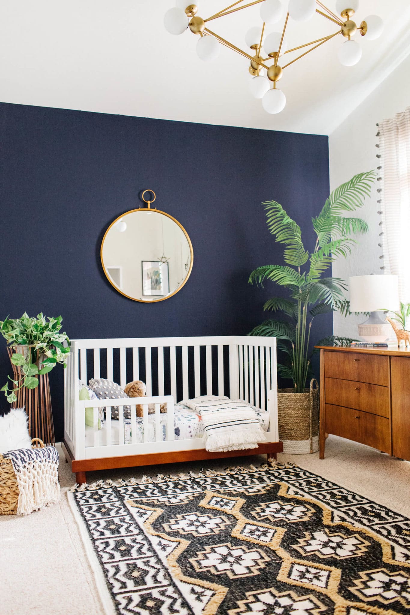 nursery with accent wall