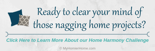 home harmony Too much to do in all the rooms of your home? Don't know where to start?Join the 5-day home harmony challenge to finally get started creating your homier home with my step-by-step system! It will be the best thing you've ever done to finally feel like you're making strides in your home.