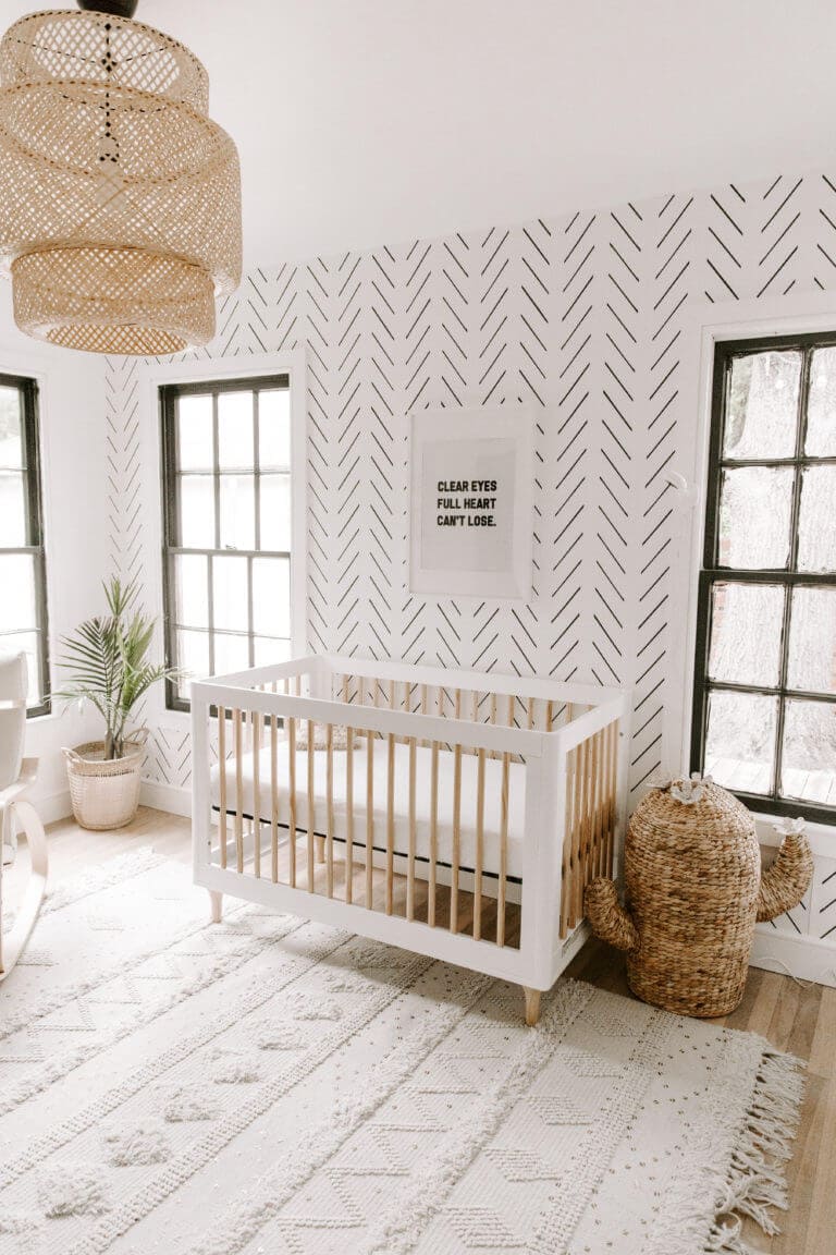 girl nursery accent wall